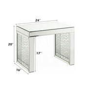 Nysa - 20" Accent Table - Mirrored & Faux Crystals Inlay - R&R Furniture Gallery (Fountain Valley, CA)