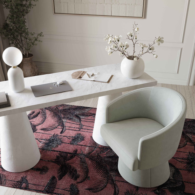 Kristen - Upcycled Chenille Rolling Desk Chair - R&R Furniture Gallery (Fountain Valley, CA)