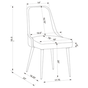 Side Chairs Upholstered With Tapered Legs (Set of 2)