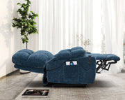 Refined Comfort dual Okin motor lift recliner chair for elderly with infinite position, lay flat, heat, and massage features.