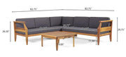 Aston - 4 Piece Sofa Set - Dark Gray - R&R Furniture Gallery (Fountain Valley, CA)