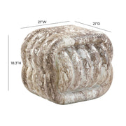 Love Knot - Faux Marble Indoor / Outdoor Accent Stool - R&R Furniture Gallery (Fountain Valley, CA)