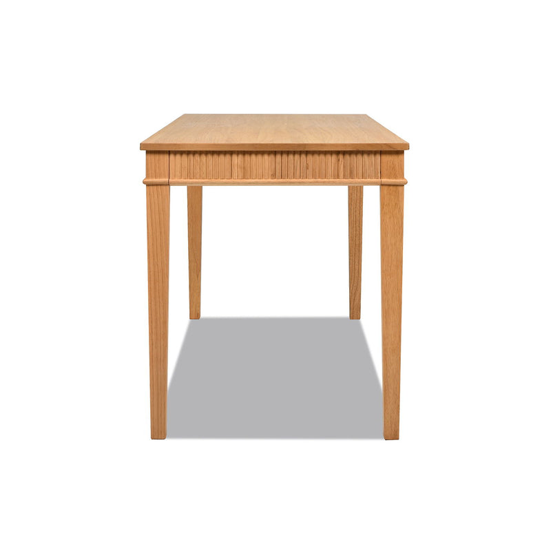 Dumont - Modern Farmhouse 1 Drawer Fluted Home Office Writing Desk - Natural Blonde - R&R Furniture Gallery (Fountain Valley, CA)