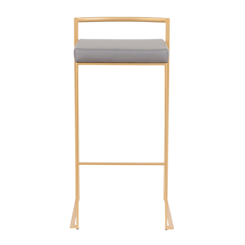 Lumi Source Fuji contemporary glam barstool with sleek design and quality construction, perfect for modern kitchen or bar area.