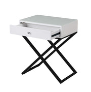 Koda - End Side Table Nightstand, Drawer And Cross Base - R&R Furniture Gallery (Fountain Valley, CA)