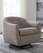 Upshur - Swivel Glider Accent Chair - Taupe - R&R Furniture Gallery (Fountain Valley, CA)