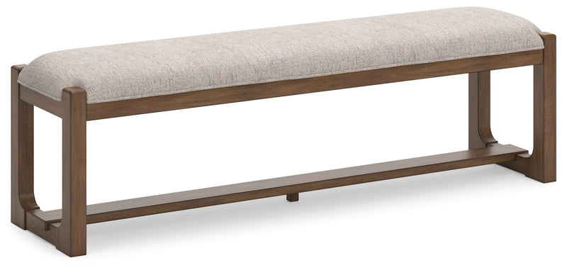 Cabalynn - Large Uph Dining Room Bench - Oatmeal / Light Brown - R&R Furniture Gallery (Fountain Valley, CA)