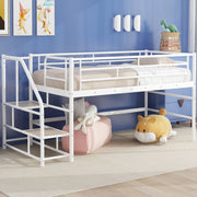 Loft Bed With Storage Stairs And Metal Frame - R&R Furniture Gallery (Fountain Valley, CA)