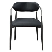 Gavan - Arm Chair (Set of 2) - Black Synthetic Leather - R&R Furniture Gallery (Fountain Valley, CA)