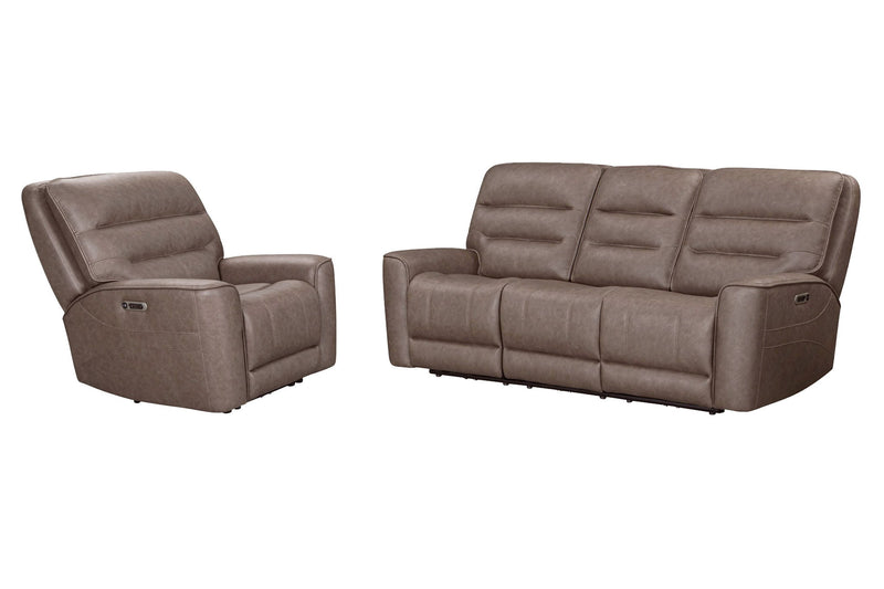 Parker Living Lawson power reclining 3-piece sofa set with plush fabric cushions and contemporary design for living room comfort.