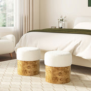 Nebula - Round Upholstered Ottoman - White - R&R Furniture Gallery (Fountain Valley, CA)
