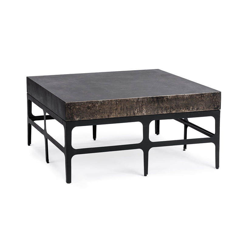 Adela coffee table in Rust Noir finish with sleek modern design, featuring a smooth tabletop and sturdy base from Classic Home.