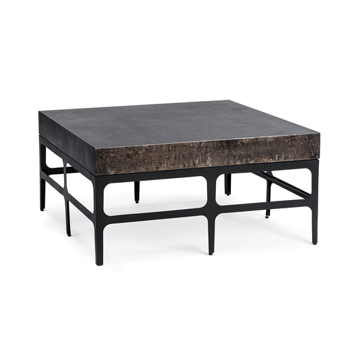 Adela coffee table in Rust Noir finish with sleek modern design, featuring a smooth tabletop and sturdy base from Classic Home.