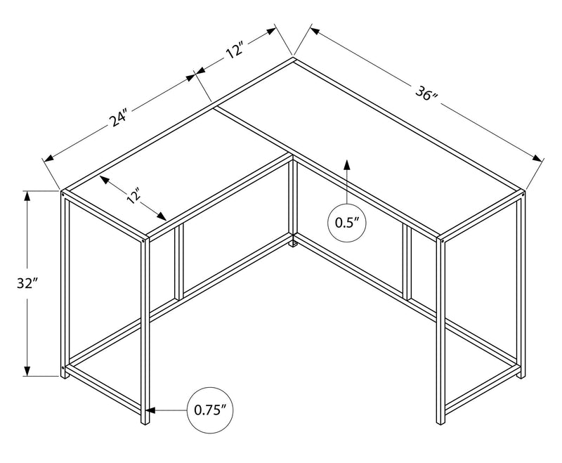 Corner Accent Console Table For Entryway, Unique L-Shaped Design - R&R Furniture Gallery (Fountain Valley, CA)