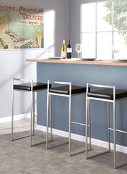 Lumi Source Fuji contemporary stackable barstool set with sleek modern design and durable construction, ideal for stylish seating areas.