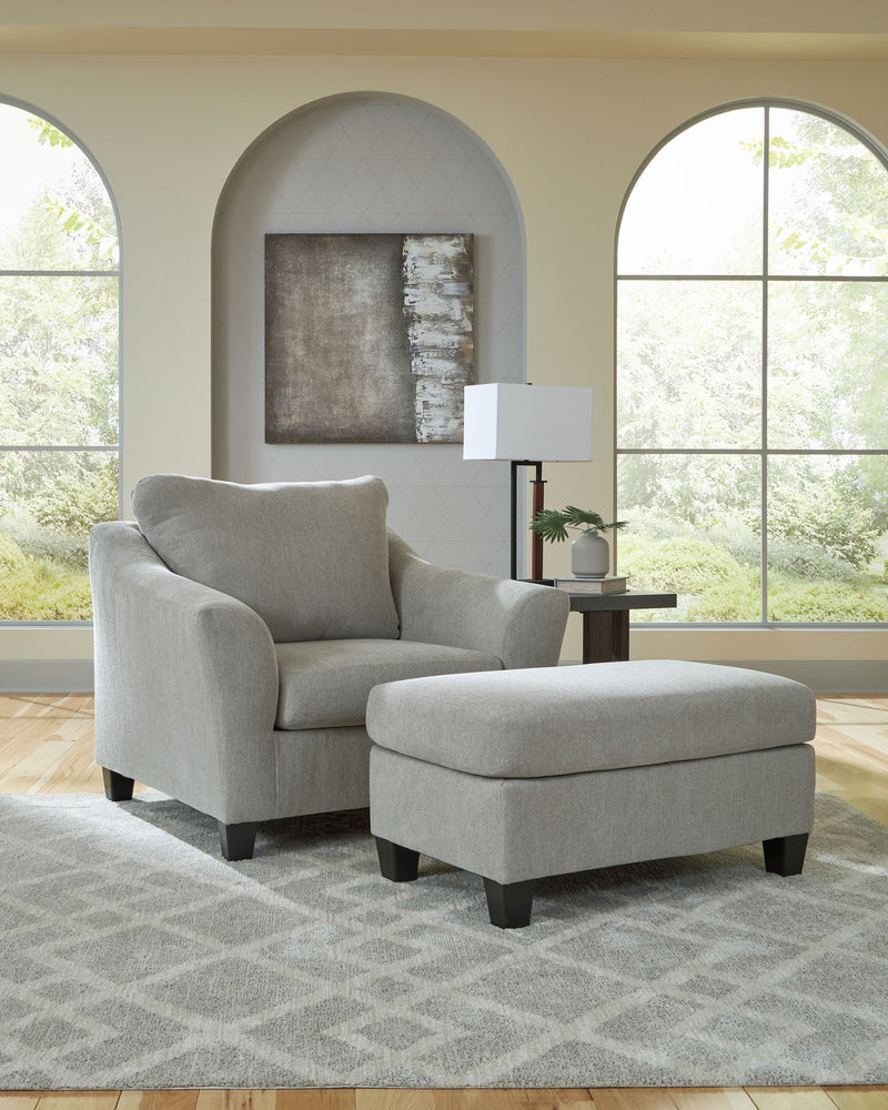 Willarae - 2 Pc. - Chair And A Half, Ottoman - Taupe - R&R Furniture Gallery (Fountain Valley, CA)