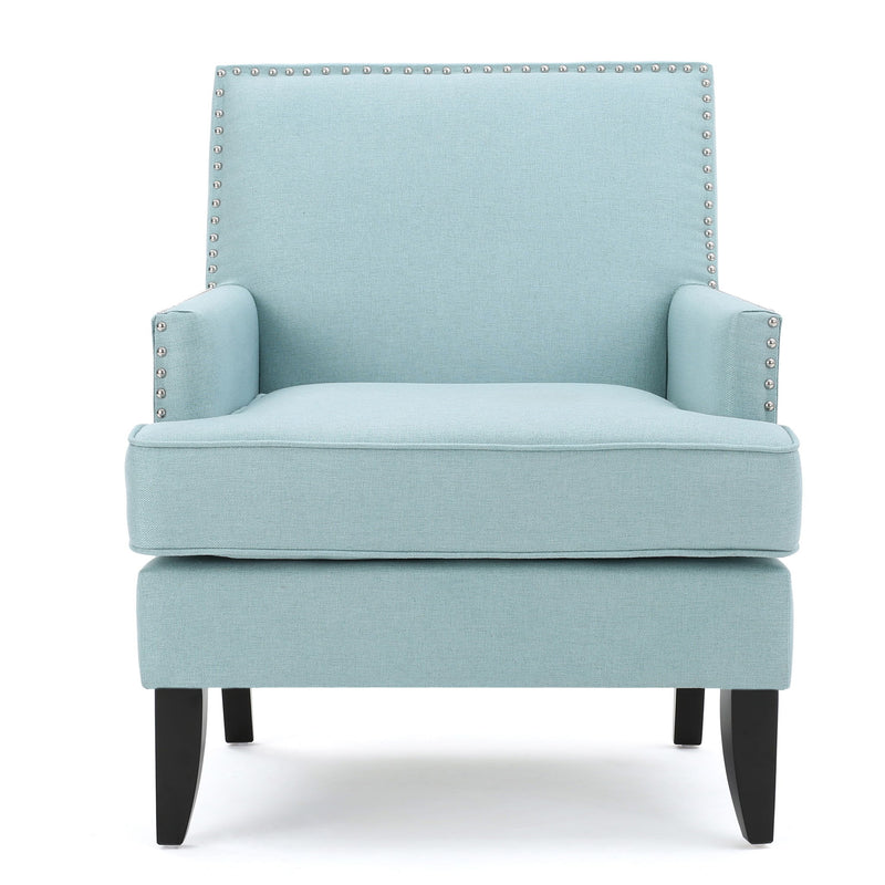 Serenada - Upholstered Fabric Club Chair With Nailhead Trim And Tapered Birch Legs - R&R Furniture Gallery (Fountain Valley, CA)