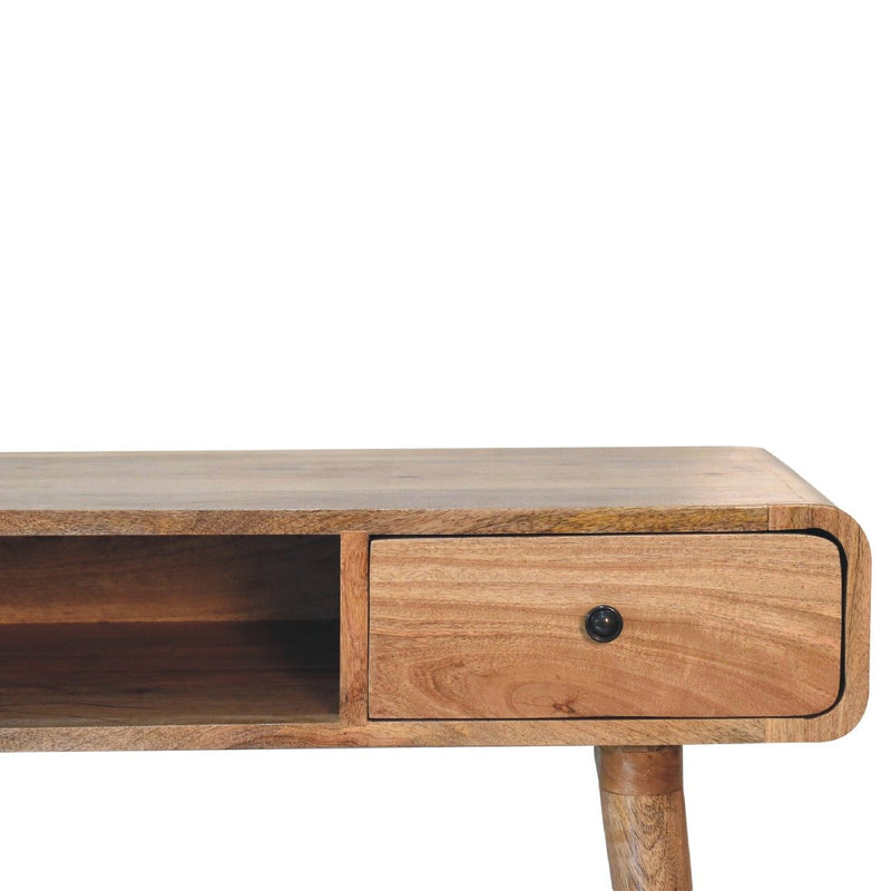 Curved Writing Desk - Oak - R&R Furniture Gallery (Fountain Valley, CA)