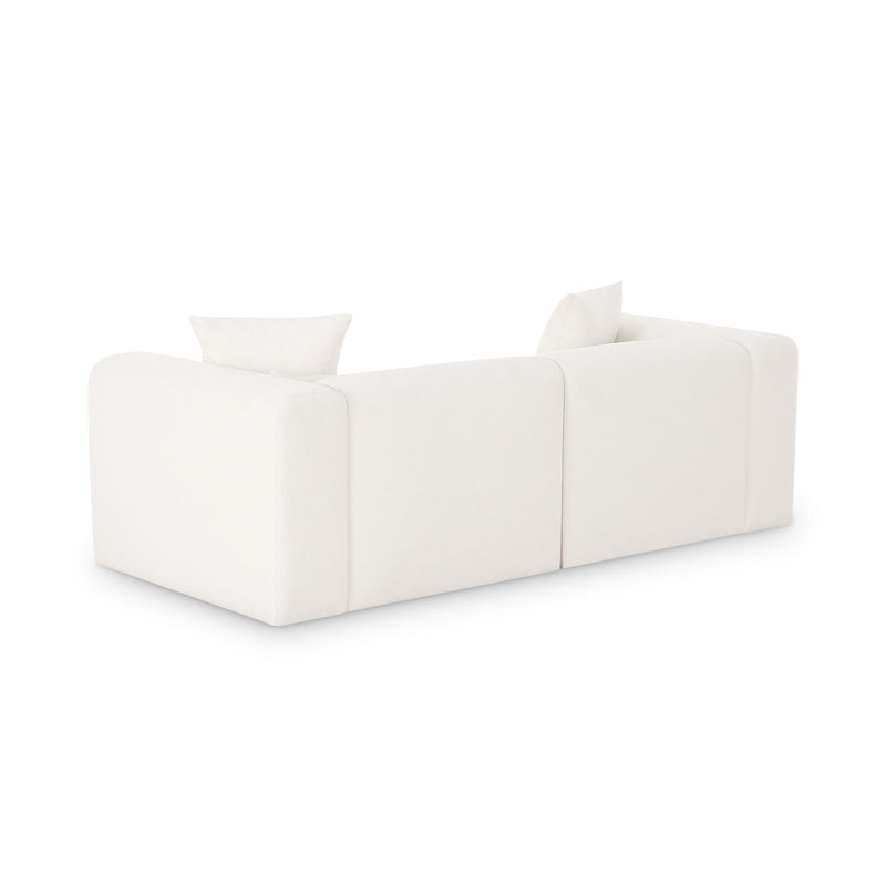 Tarra - Chenille Modular Loveseat - Cream - R&R Furniture Gallery (Fountain Valley, CA)