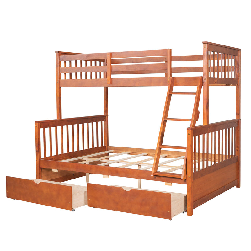 DreamHaus bunk bed with ladders and two storage drawers, featuring a sturdy frame and space-saving design for kids' bedrooms.