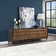 Diya - Console Cabinet - Forged Bronze & Espresso - R&R Furniture Gallery (Fountain Valley, CA)