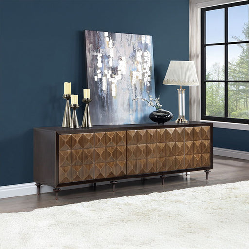 Diya - Console Cabinet - Forged Bronze & Espresso - R&R Furniture Gallery (Fountain Valley, CA)