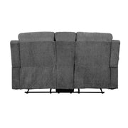 Kalen - Motion Loveseat With Console - Gray Chenille - R&R Furniture Gallery (Fountain Valley, CA)