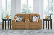 Kanlow - Dbl Reclining Loveseat With Console - R&R Furniture Gallery (Fountain Valley, CA)