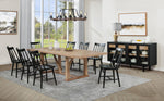 Middleton 10-piece Extension Leaf Dining Set Natural Brown and Black