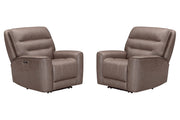 Lawson - Zero Gravity Power Recliner (Set of 2) - Sydney Brunette - R&R Furniture Gallery (Fountain Valley, CA)