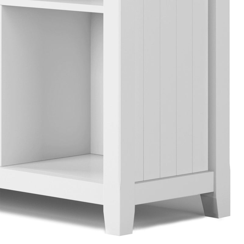 Simpli-Home Acadian handcrafted cube storage organizer with multiple compartments for versatile home organization.