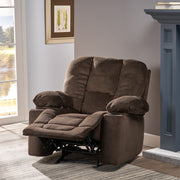 Luxurious Manual Recliner Chair With Skin-Friendly Fabric And Dual Cup Holders - R&R Furniture Gallery (Fountain Valley, CA)