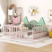 Metal Floor Bed Frame With Fence And Door - R&R Furniture Gallery (Fountain Valley, CA)