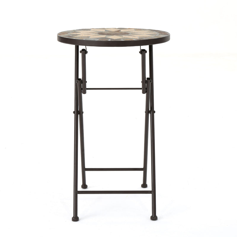 Silvester - End Table - Beige / Black - R&R Furniture Gallery (Fountain Valley, CA)