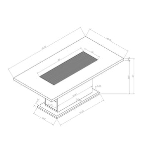 Dining Table, Fits Up To 6 People - Gray