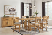 Signature Design by Ashley Havonplane 5-piece counter dining set with table and matching chairs, ideal for modern dining rooms.