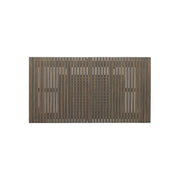 Outdoor expandable acacia wood dining table with U-shaped legs by Noble House, featuring a natural finish and spacious surface.