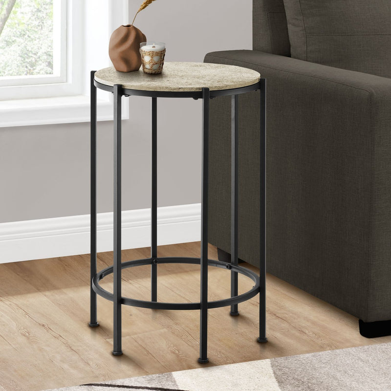 Round Accent Table For Living Room - Black - R&R Furniture Gallery (Fountain Valley, CA)