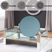 Nysa - 47" Coffee Table - Mirrored & Faux Crystals - R&R Furniture Gallery (Fountain Valley, CA)