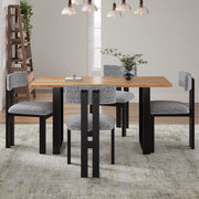 Modern Upholstered Armless Dining Chairs With Metal Legs - R&R Furniture Gallery (Fountain Valley, CA)