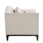 Tayden - Chair With 2 Pillows - Beige Velvet - R&R Furniture Gallery (Fountain Valley, CA)