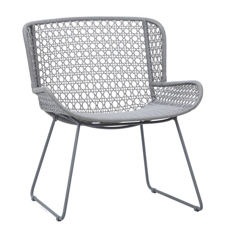 Korina - Outdoor Occasional Chair - Light Gray And Gray