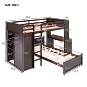DreamHaus loft bed with standalone bed, shelves, desk, and wardrobe, showcasing a modern multi-functional bedroom furniture setup.