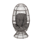 Patio Swivel Basket Egg Chair With Cushion - R&R Furniture Gallery (Fountain Valley, CA)