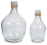Marcin - Vase Set (Set of 2) - Clear - R&R Furniture Gallery (Fountain Valley, CA)
