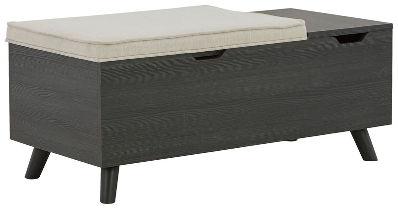 Yarlow - Storage Bench - Dark Gray - R&R Furniture Gallery (Fountain Valley, CA)