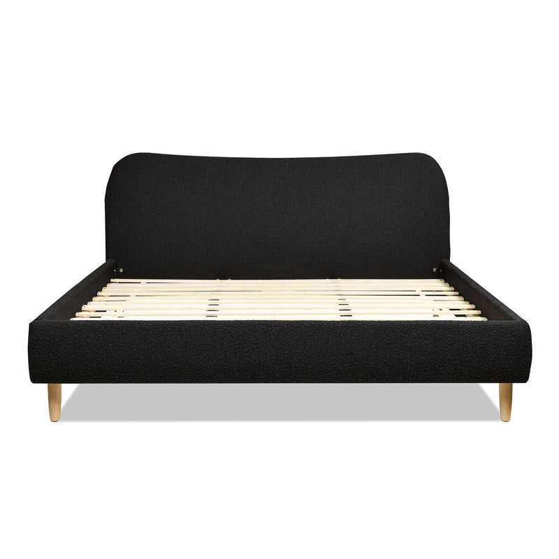 Roman - Curved Headboard Upholstered Platform Bed - R&R Furniture Gallery (Fountain Valley, CA)