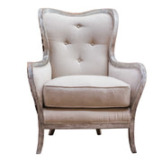 White high back armchair by Uttermost, Chalina style, with plush upholstery and elegant design for modern living spaces.