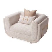 Savannah Breeze - Matching Chair - Cashmere / Gold - R&R Furniture Gallery (Fountain Valley, CA)