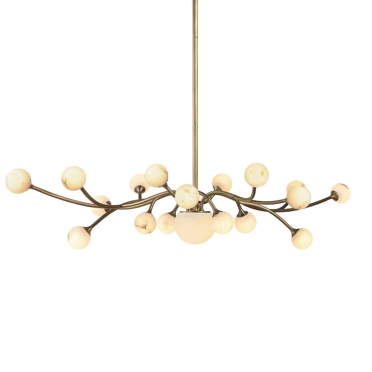 Flurry - 19 Light Pendant - Brass / White